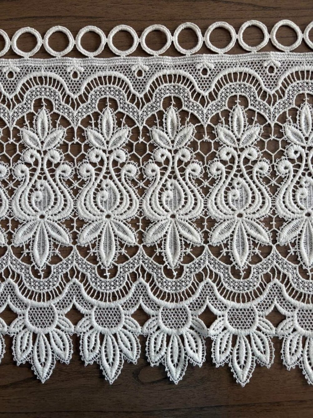 Imported Madallion Macrame' 16" x 60" Valance